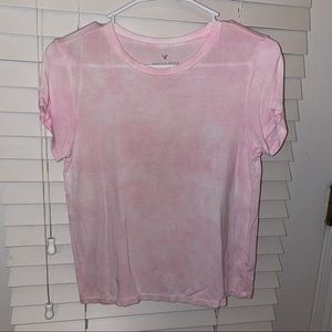Pink tie-dye shirt